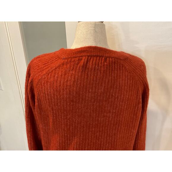 NWT Vero Moda Burnt Orange Leroya Crew Neck Pullover Sweater  Size XL - Picture 8 of 15